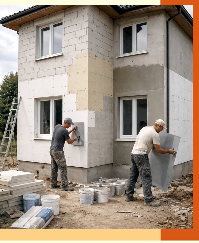 Утепление дома из газобетона в Озёрске от 4260 руб./м² — заказать у ТепломастерОзр
